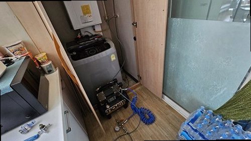 오산 누수탐지 누수 위치를 표시하고 굴착 범위를 최소화하는 현장 모습