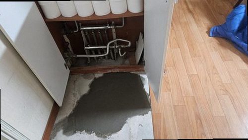 아산시 누수탐지 천장 누수 피해와 물자국을 확인하는 현장