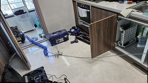 대덕구 누수탐지 아파트 욕실과 보일러 주변 누수 점검 현장